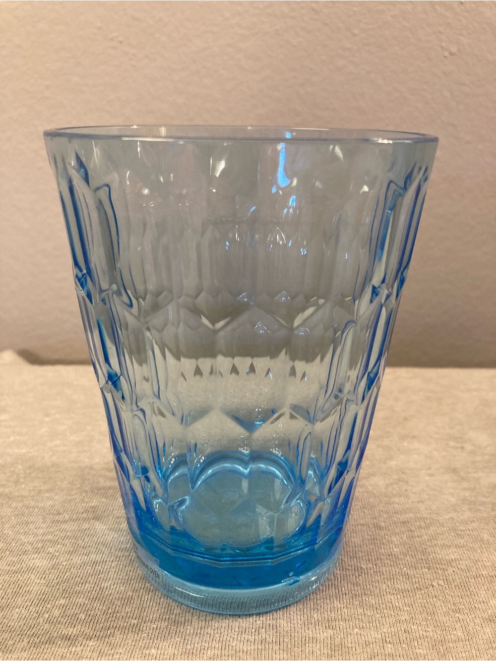 Martha Stewart Set Of 6 Textured Blue Acrylic 12 ounce Small Tumblers